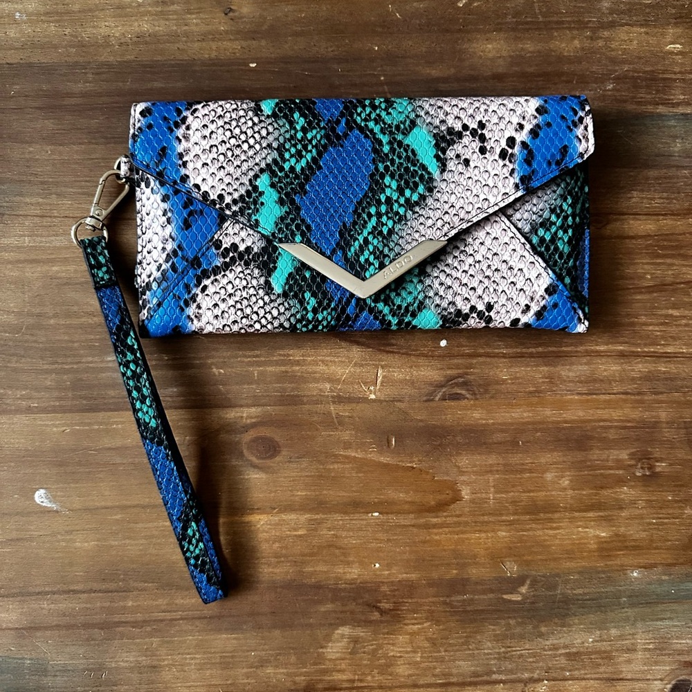 ALDO Snakeskin Pattern Clutch with Wristlet